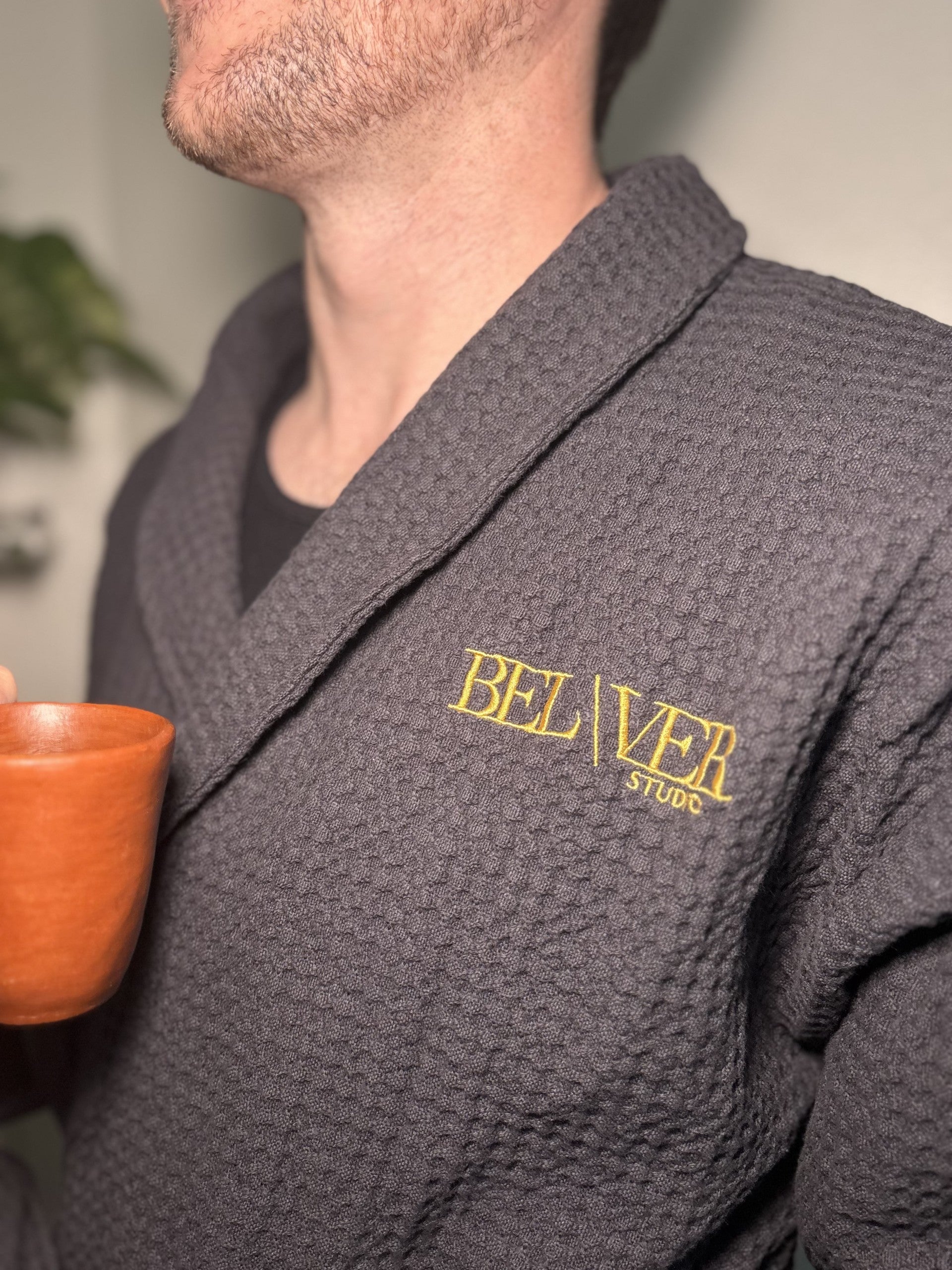 DRESSING GOWN COBBLE WEAVE TRADITIONAL (large)